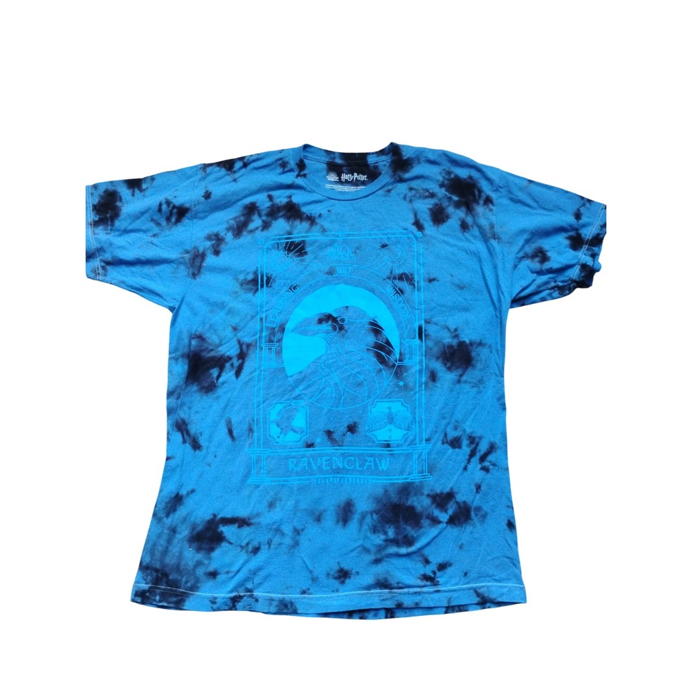 NWOT Blue Black Harry Potter Ravenclaw Tarot Tie Dye Graphic Shirt Unisex